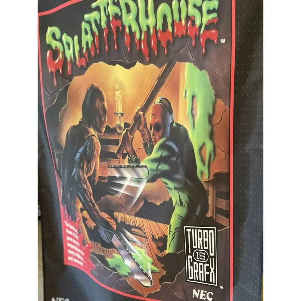 Splatterhouse 5ft Flag TurboGrafx-16 1988 Poster Banner Arcade NAMCO NEC TG16